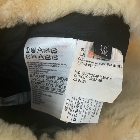 ** SOLD** Canada Goose Sheep Skin Shearling Pilot Hat Size L/XL NWOT - Picture 6 of 7